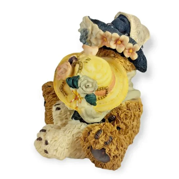 Teddy Bear Mother and Daughter Musical Still Coin Bank 6 in Tall Vintage - Picture 2 of 5